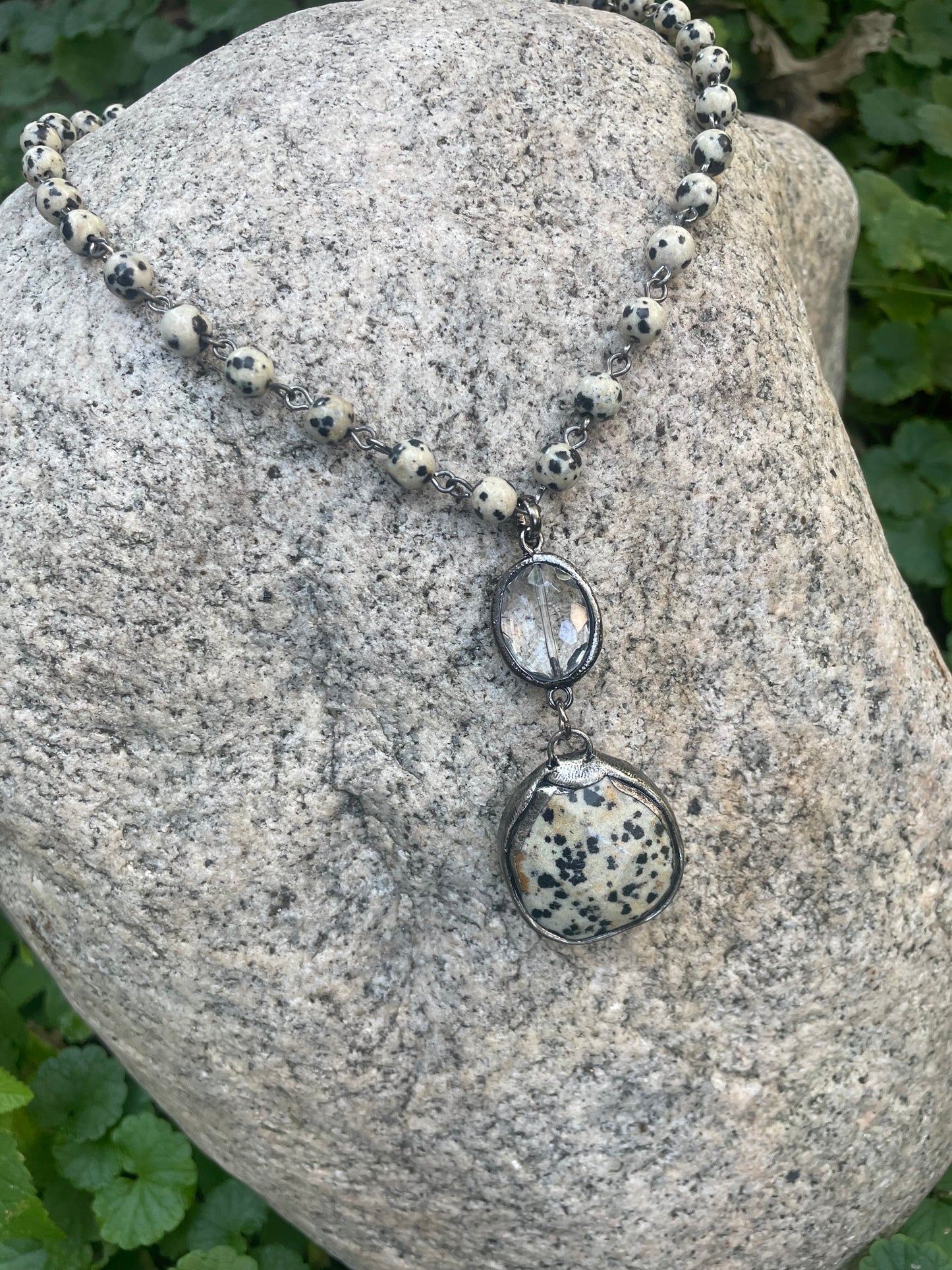 Shasta Soldered Stone and Crystal Necklace.