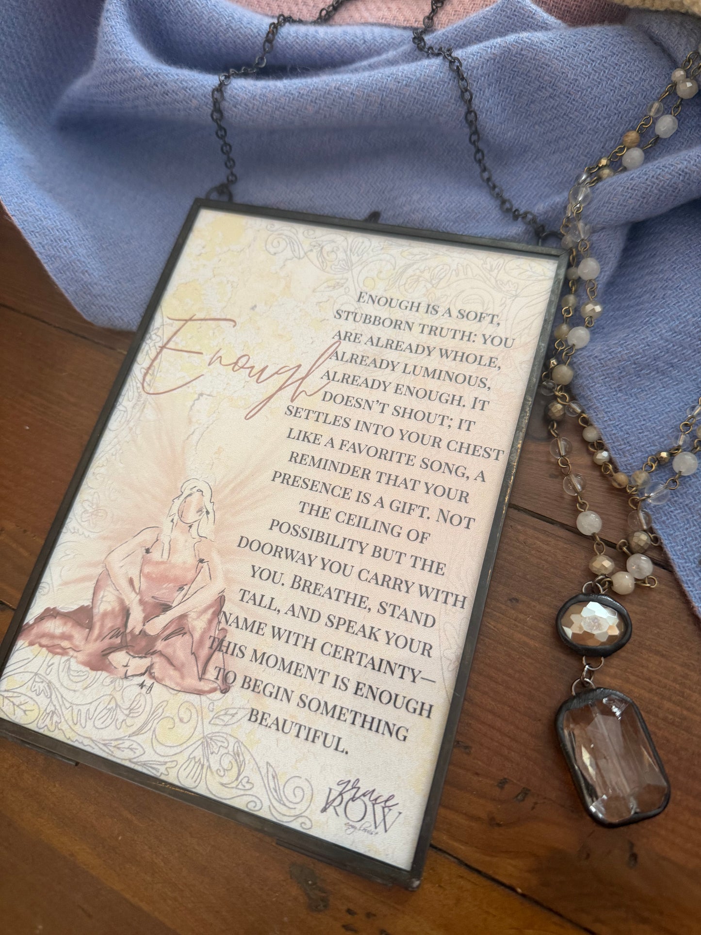 Enough – Inspirational Angel Art Print Grace Row Collection