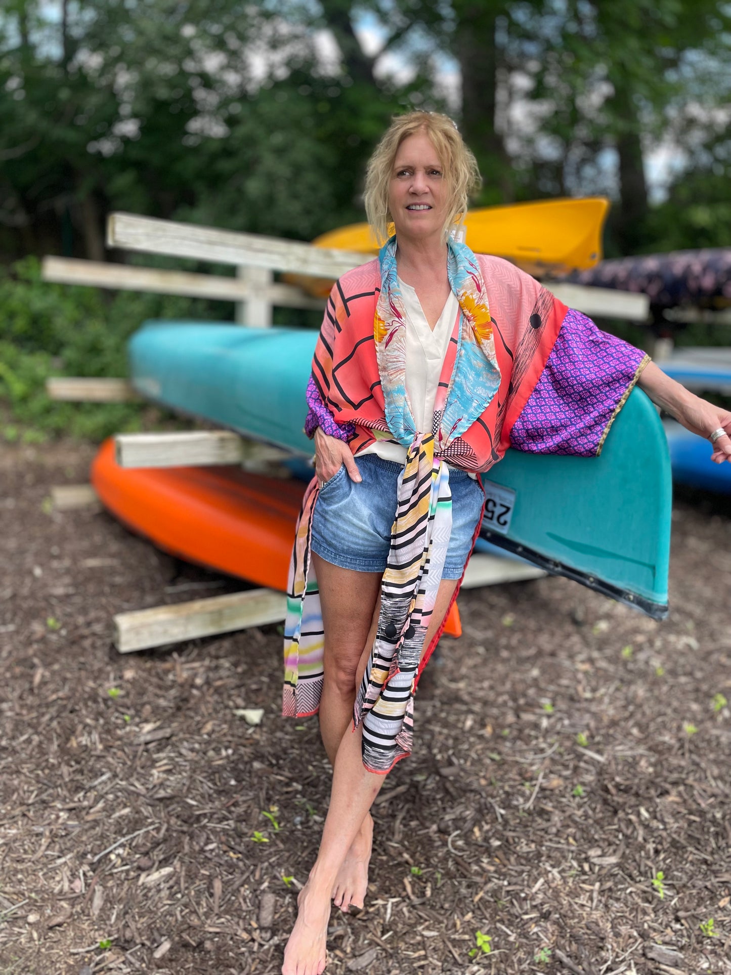 The Hey Delilah Silk Duster Kimono - Multi