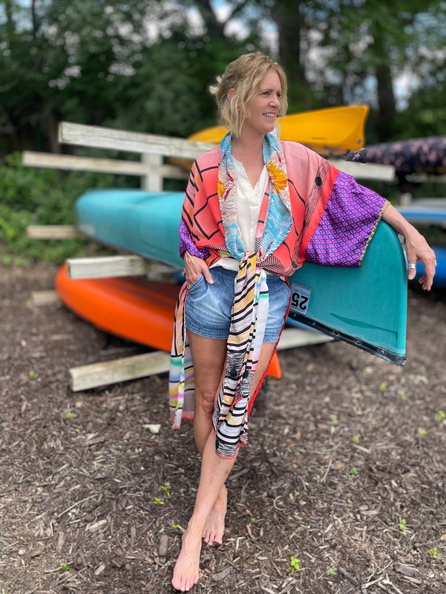 The Hey Delilah Silk Duster Kimono - Multi