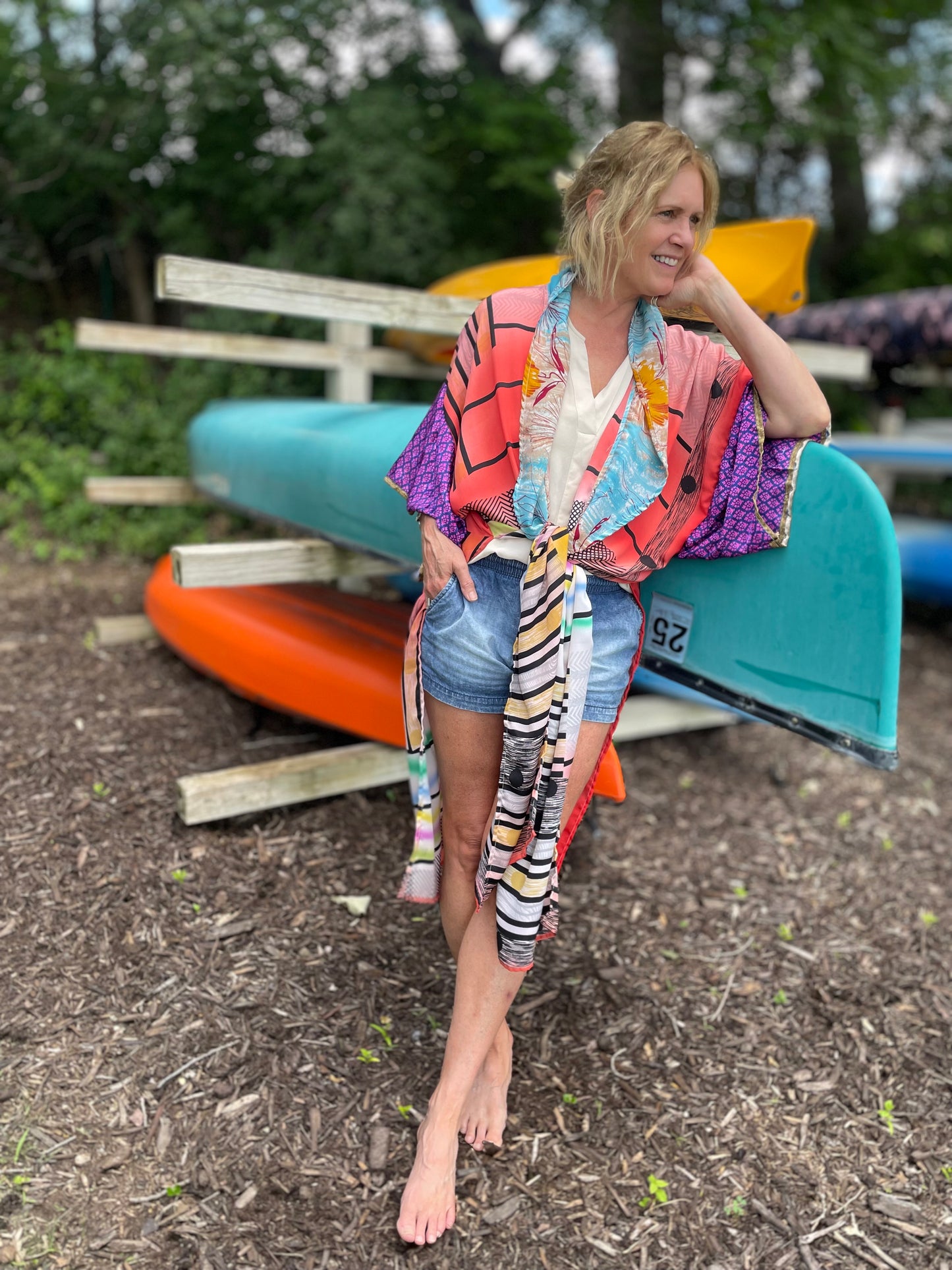 The Hey Delilah Silk Duster Kimono - Multi