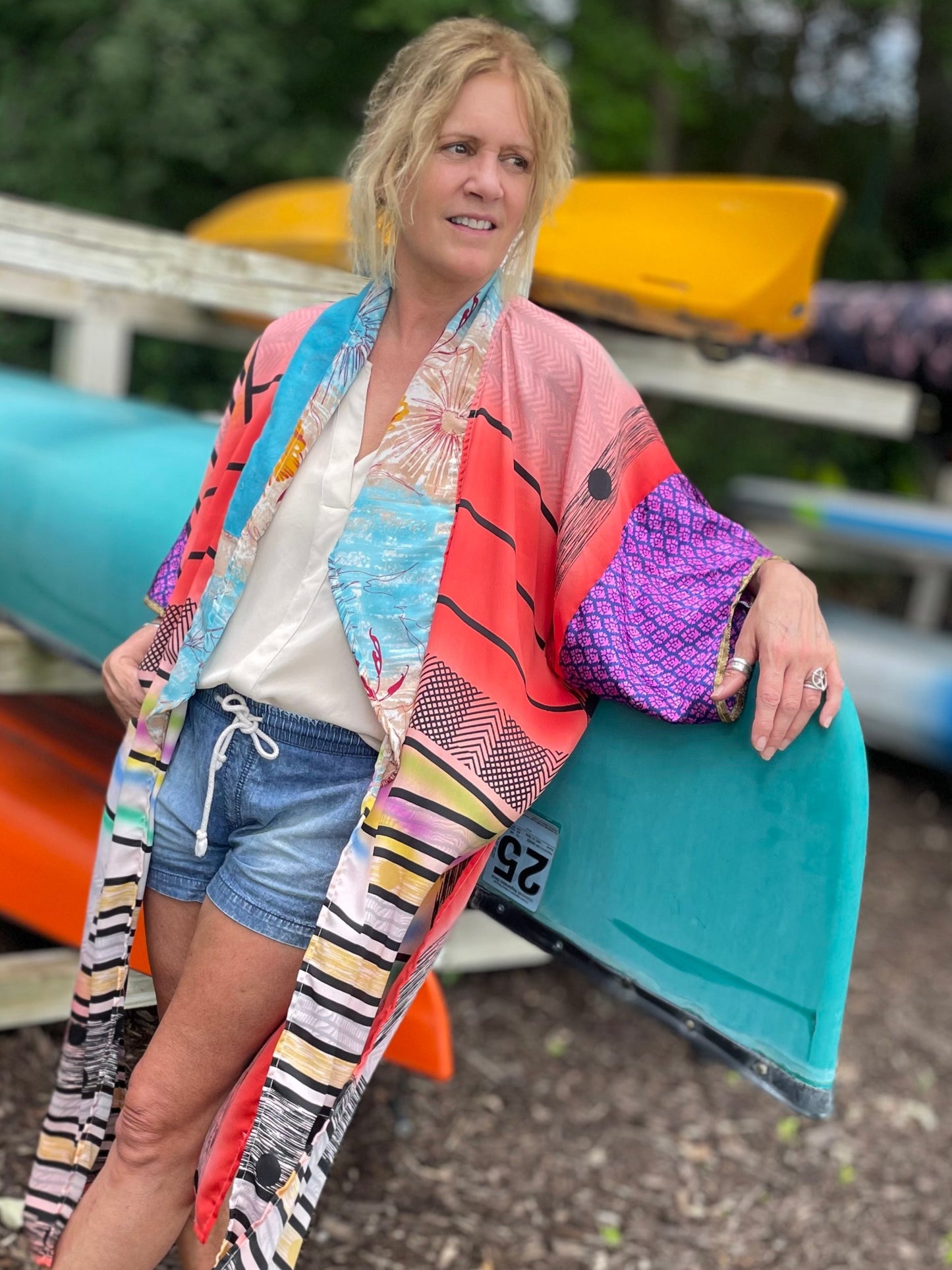 The Hey Delilah Silk Duster Kimono - Multi