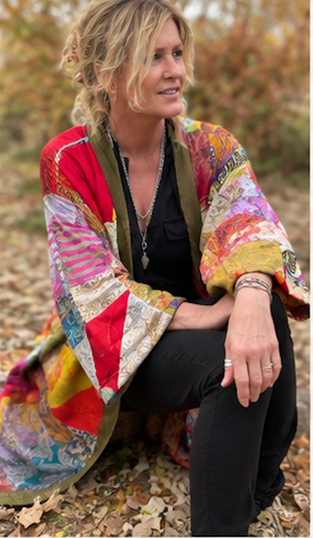 Vivian Patchwork Silk Kimono