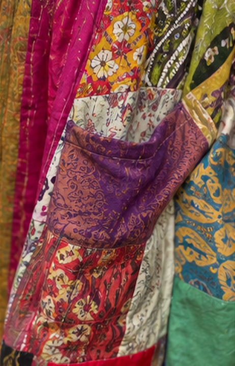 Vivian Patchwork Silk Kimono