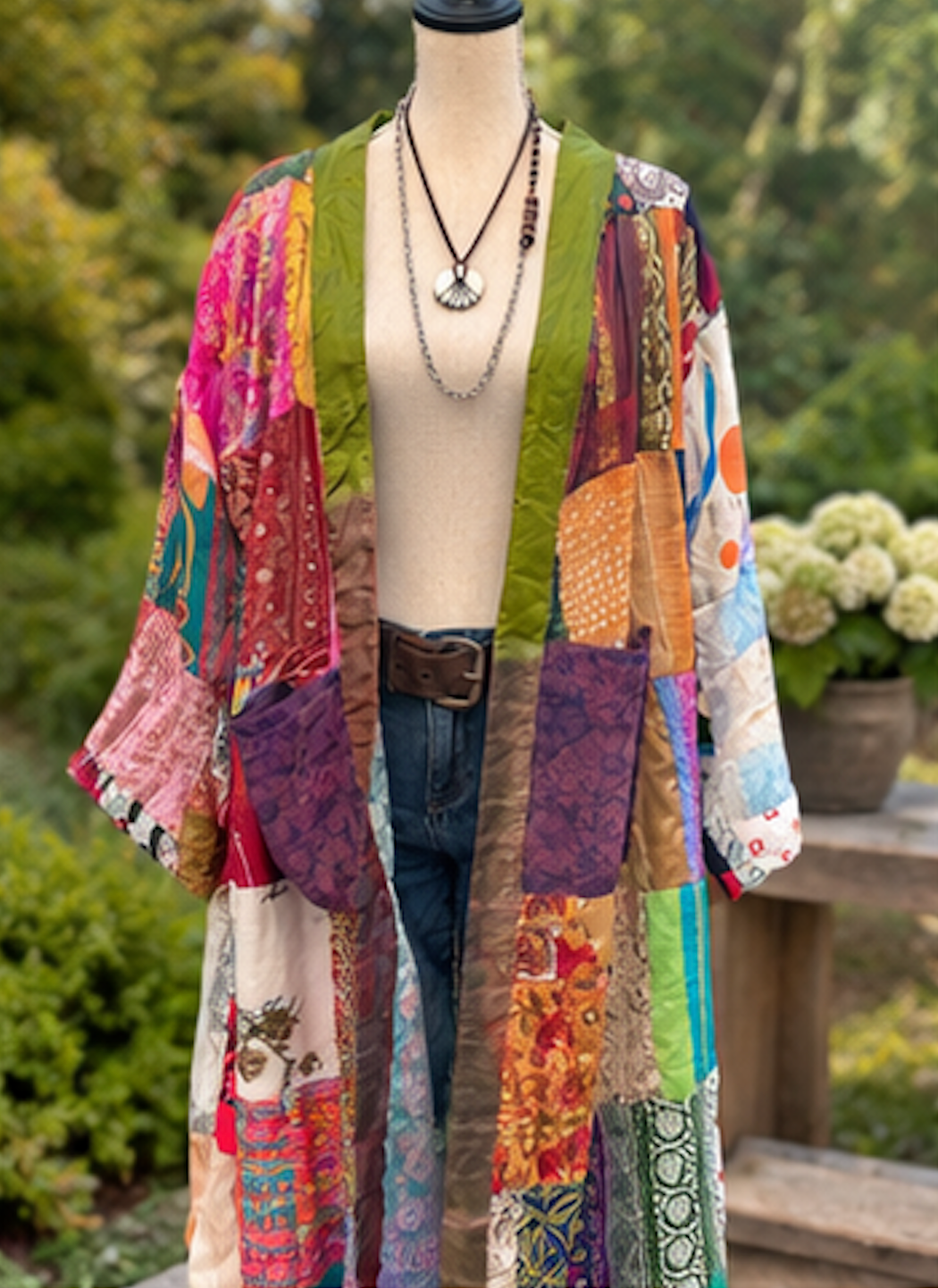 Vivian Patchwork Silk Kimono