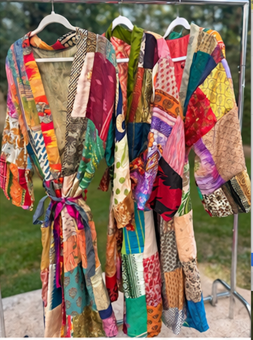 Vivian Patchwork Silk Kimono