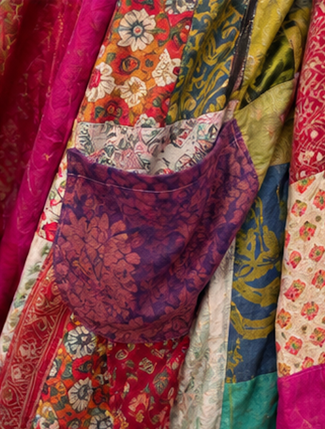 Vivian Patchwork Silk Kimono