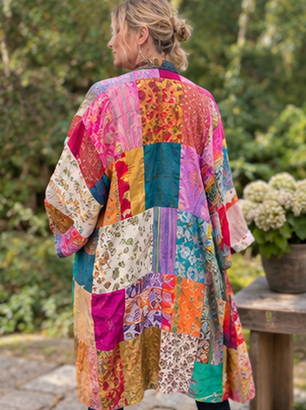 Vivian Patchwork Silk Kimono
