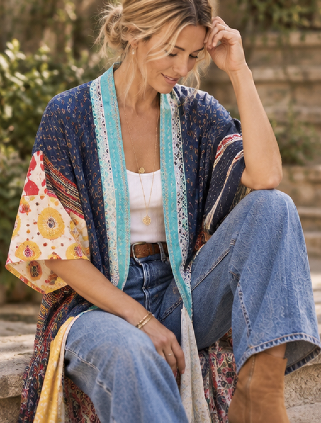 Wanderlust Recycled Silk Duster — True North - One of a Kind