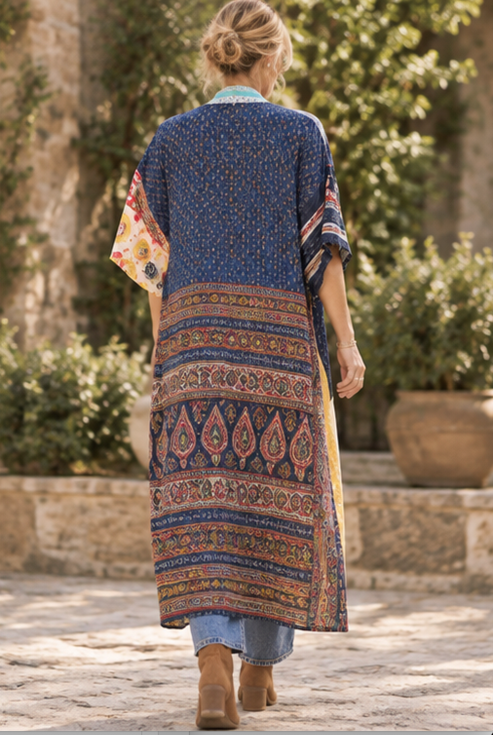 Wanderlust Recycled Silk Duster — True North - One of a Kind